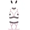 Obsessive Costume Catriny 5 Pièces Léopard Rose