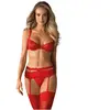 Obsessive Ensemble 3 pièces Heartina rouge