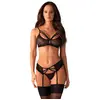Obsessive Ensemble lingerie 3 pièces S/M - Noir Obsessive
