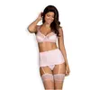 Obsessive Ensemble 3 Pièces Girlly Rose & Blanc