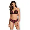 Ensemble Tulia 2 Pièces Noir Rose Obsessive Ensembles