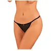 Obsessive Celia Noir - String avec entrejambe ouverte - Noir