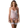 Corset et string alissium - obsessive - blanc xs/s