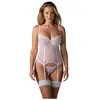 Obsessive - Alissium Corset et String - Blanc