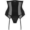 Corset ouvert - obsessive - chic amoria - noir - bonnets ouverts - bretelles amovibles