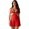 Obsessive Cupide Desir babydoll et String Rouge
