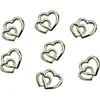 Double coeur décoration en OR - LOT DE 25 - 10mm