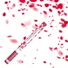Canon confettis 60cm pétales roses couleur rouge