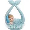 PARTYDECO Figurine petit garçon dans une écharpe bleue 11 cm - Bleu