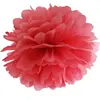 PARTYDECO Pompon à suspendre en papier rouge 25 cm - Rouge