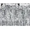 Merkloos / Sans marque Rideau - PARTYDECO - Frange Métallisé Argent - Voilage - Nouette - Intérieur
