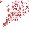 Grand Canon Confettis Coeurs Rouge Métallisés 60cm