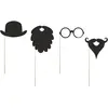 Lot de 4 Props on a stick Gentleman pour photos mariage