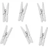 PartyDeco 20 Pinces blanches bois pinsette molletteemozionarsi