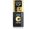 Delia Cosmetics Coral Nail Enamel Hybrid Gel vernis top coat gel 11 ml