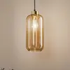 TK Lighting Suspension Marco Green, à 1 lampe, marron