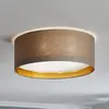 TK Lighting Plafonnier Bilbao, gris/doré, Ø 45 cm