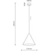 TK Lighting Suspension Cono, à 1 lampe, Ø 25 cm, rouge brique