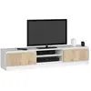 Akord Meuble Tv Blanc Et Chêne Sonoma 160X40X33