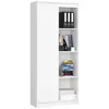 AKORD Bibliothèque de bureau, Étagère R80 blanche 80 cm (1) porte coul...