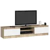 Akord Meuble Tv Chêne Sonoma Et Blanc 160X40X33