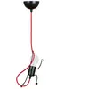 EMIBIG LIGHTING Suspension Bobi 1 en noir, câble rouge, à 1 lampe
