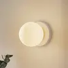 EMIBIG LIGHTING Applique murale Minerva K1, blanc, Ø 15 cm, verre/métal