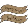 Panneaux avec une inscription Happy Couple / Wedding