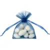 Lot de 20 pochettes organza bleu