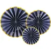 Rosaces Décoratives, Bleu Marine (1 Paquet / 3 Pièces)