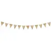 Guirlande Fanion Kraft + Impression Blanche - 2,1 mètres