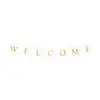Party-Decoration PartyDeco Guirlande Bannière Bannière Blanc et Or Bienvenue Mariage Tenture Murale Décoration 15*95cm