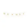 Party-Decoration Mr Mrs Wedding Banner Bunting Garland Hanging Decoration : White and Gold by PartyDeco