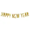 Party-Decoration Guirlande en carton Happy New Year dorée 10 x 90 cm - Or