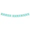 PartyDeco Guirlande en carton happy birthday bleue et métallisée 15 x 175 cm