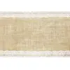 Chemin de table en jute bordures dentelle 28 cm x 2,75 m