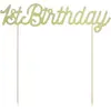 Décoration pour gâteau 1st Birthday or pailleté
