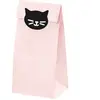 PARTYDECO 6 Sacs cadeaux en papier chaton roses 8 x 18 x 6 cm