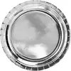 PARTYDECO Unbekannt Lot de 6 Assiettes en Carton Rondes argentées Brillantes 23 cm
