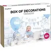 PartyDeco- SET6-018 - Kit de décorations pour fête Premier Anniversaire Bleu Argent pour Enfant de 33 pièces, Couleur