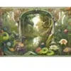 Interprint - Puzzle Jardin fleurs forêt plantes rivière - 500 dielov