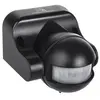 MACLEAN Détecteur de mouvement PIR, infrarouge MCE358 B, IP44, noir, portée 12m, charge max. 800/1200W