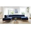 MIUFORM Dazzling Daisy canapé d'angle 8pl convertible, bleu marine Daz...