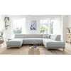 MIUFORM Dazzling Daisy canapé d'angle 8pl convertible, gris clair Dazz...