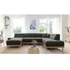 MIUFORM Dazzling Daisy canapé d'angle 8pl convertible, anthracite Dazz...