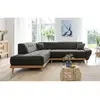 MIUFORM Dazzling Daisy canapé d'angle 6pl convertible, anthracite Dazz...