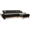 MIUFORM Dazzling Daisy canapé d'angle 4pl convertible, anthracite Dazz...
