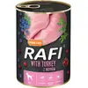 24x400g Rafi Adult avec dinde, myrtille et canneberge Nourriture pour chien humide