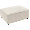 Pouf BOBOCHIC - Pouf NIHAD velours côtelé Beige