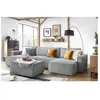 Bobochic - Fauteuil & pouf Pouf nihad velours côtelé Gris clair